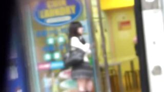 Gorgeous Japanese schoolgirls pee just around the corner