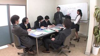 Is there a better ending to an office meeting than a filthy gangbang?