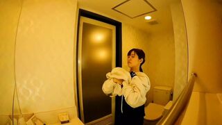 Shower dressing room before filming