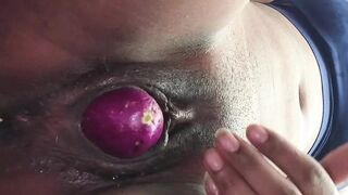 Dehati indian girl vs Bringel vegitables sex