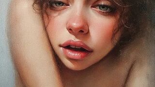 Watch How an Oil Painting Girl Comes to Life in This Captivating Movie Art Video