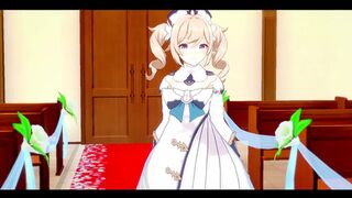 Genshin Impact Hentai - Barbara X Venti Sex in a Church - Japanese Asian Manga Anime Game Porn