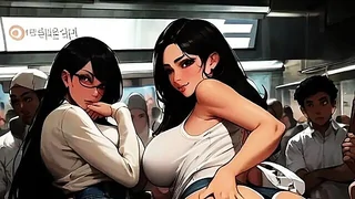 Exotic beauties get fucked in public and feel every inch